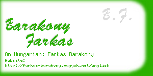 barakony farkas business card